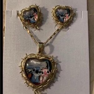 Gold plated Heart-Shaped Jewelry Set